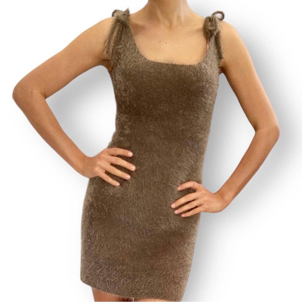 Fab'rik Fuzzy Tie Strap Mini Dress
